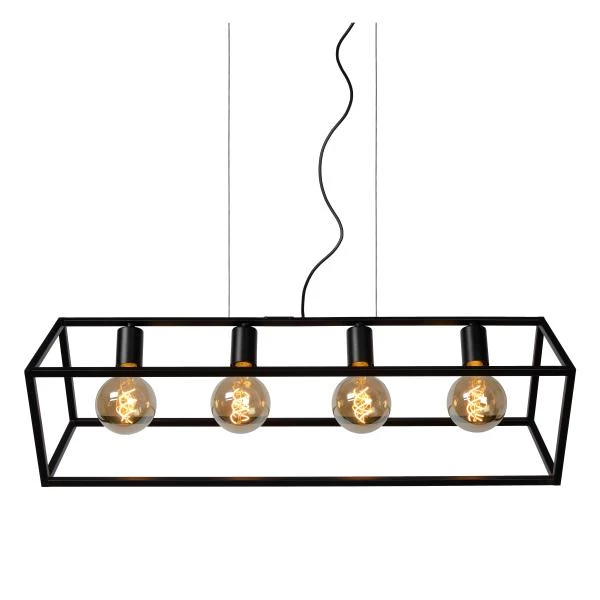 Lucide FABIAN - Pendant light - 4xE27 - Black - detail 2